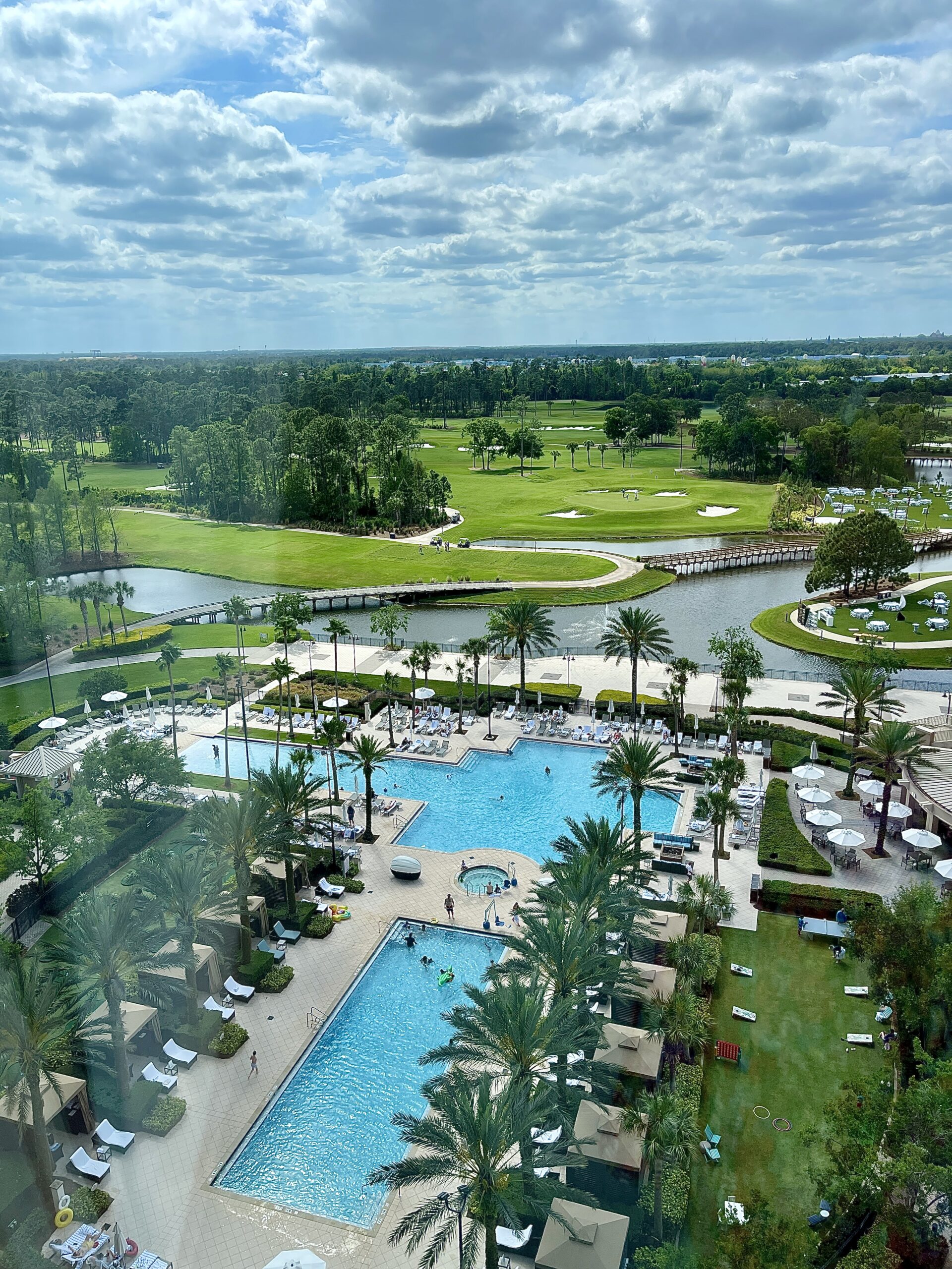 View overlooking the pool at the Waldorf Astoria Orlando